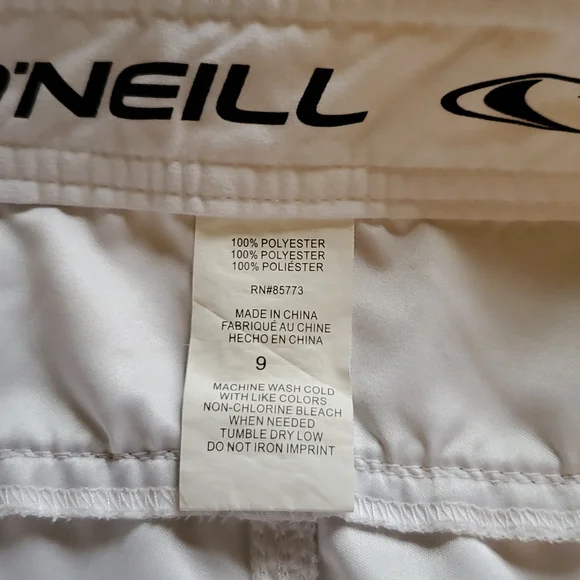 O'Neil Board/Swim White Shorts Size 9 - Picture 7 of 11